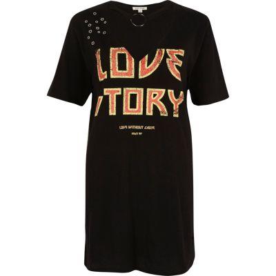 River Island Womens Ring Choker Oversized Band T-shirt