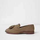 River Island Womens Wide Fit Suede Tassel Loafers