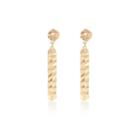 River Island Womens Gold Tone Dangle Front And Back Earrings