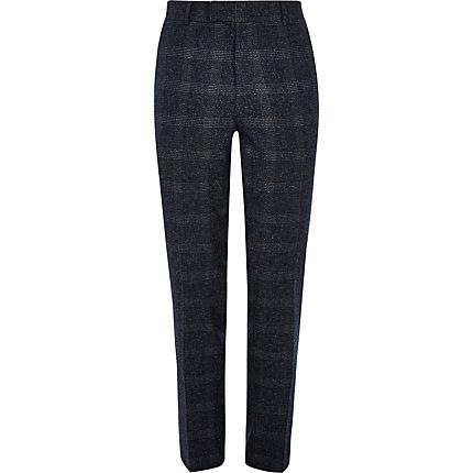 River Island Mens Farah Check Suit Trousers