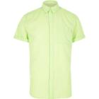 River Island Mens Neon Linen-rich Short Sleeve Shirt