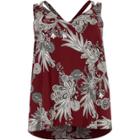 River Island Womens Plus Floral Cross Back Cami Top