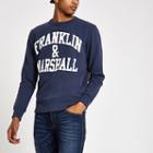 River Island Mens Franklin And Marshall Logo Sweatshirt