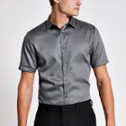 River Island Mens Slim Fit Short Sleeve Premium Shirt