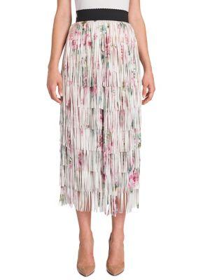 Dolce & Gabbana Rose Fringe Skirt
