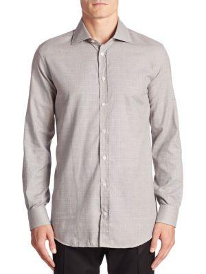 Luciano Barbera Plaid Cotton Shirt