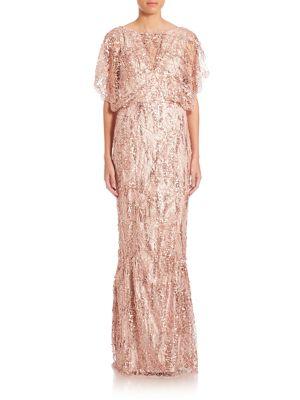 Talbot Runhof Sequin Lace Gown