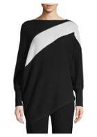 Tse X Sfa Cashmere Asymmetric Colorblocked Sweater