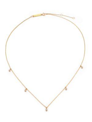 Zoe Chicco Diamond & 14k Yellow Gold Charm Necklace