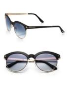 Tom Ford Eyewear 53mm Round Metal Sunglasses