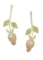 Kenneth Jay Lane Crystal And Peridot Flower Earrings