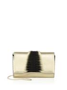 Christian Louboutin Paloma Convertible Tresse Leather & Suede Clutch