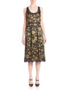Michael Kors Collection Lace-inset Silk Tank Dress