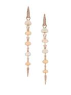 Etho Maria Diamond & Opal 18k Rose Gold Spear Drop Earrings