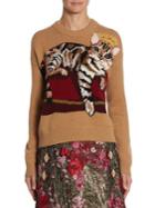 Dolce & Gabbana Intarsia Cat Knit Sweater