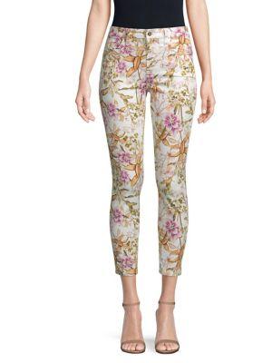 Jen7 By 7 For All Mankind Skinny Floral Ankle Jeans