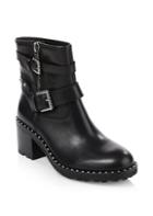 Ash Xenon Studded Leather Ankle Boots