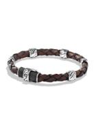 David Yurman Cable Collectionsterling Silver & Leather Bracelet