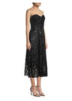 Milly Tori Sequined Lace Strapless Dress
