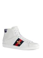 Gucci New Ace Bee High-top Leather Sneakers