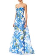 Carolina Herrera Floral-print Organza Gown
