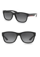 Prada Linea Rossa 57mm Rectangle Sunglasses