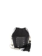 Judith Leiber Couture Embossed Leather Bucket Bag