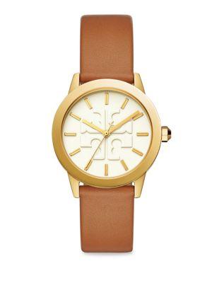 Tory Burch Gigi Gold-tone Leather Watch