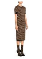 Fendi Knit Allover Logo Midi Dress