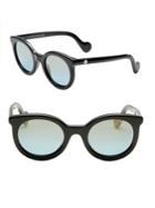 Moncler 51mm Rounded Cat Eye Flash Sunglasses