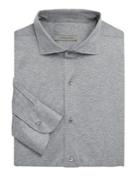 Corneliani Knit Jersey Woven Button-down Shirt