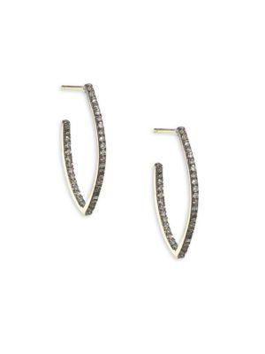 Nina Gilin Diamond Hoop Earrings