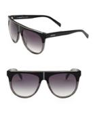 Balmain 55mm Two-tone Flat-top Sunglasses