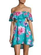 6 Shore Road By Pooja Main Off-the-shoulder Floral Beach Cover-up