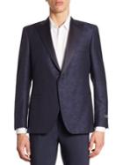Saks Fifth Avenue Collection Samuelsohn Classic-fit Floral-print Wool Sportcoat