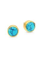 Dean Davidson Core Knockout 22k Goldplated & Turquoise Stud Earrings