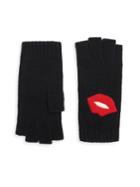 Portolano Lip-detail Cashmere Fingerless Gloves