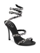 Rene Caovilla Crystal-embellished Satin Strappy Sandals