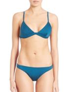 Milly Italian Solid Swim Capri Triangle Bikini Top