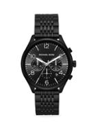 Michael Kors Merrick Chronograph Black Ip Stainless Steel Watch