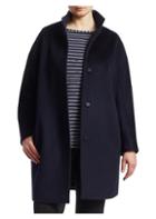 Marina Rinaldi, Plus Size Wool Button-front Coat
