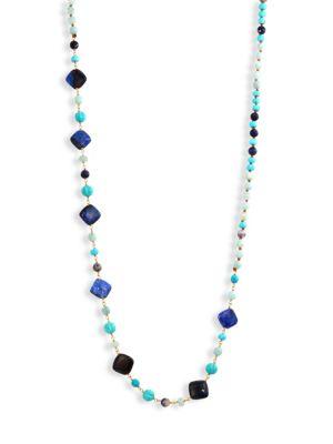 Chan Luu Blue Mix Beaded Strand Necklace