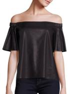 Bailey 44 Cindy Faux Leather Top