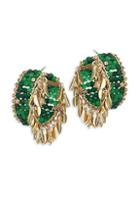 Rosantica Indios Green Bead Small Hoop Earrings