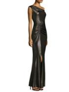 Laundry By Shelli Segal Shirred Floor-length Gown