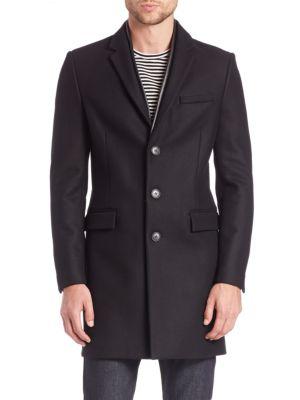 The Kooples Fitted Wool Blend Coat