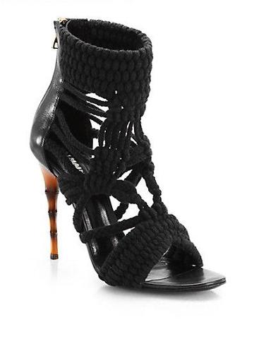 Balmain Braided Rope Sandals