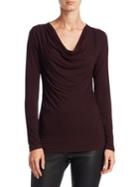Majestic Filatures Soft Touch Cowlneck Top