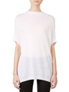 Rick Owens Crater Knit Cotton & Cashmere Short-sleeve Sweater