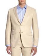 Saks Fifth Avenue Collection By Samuelsohn Classic-fit Linen & Silk Sportcoat
